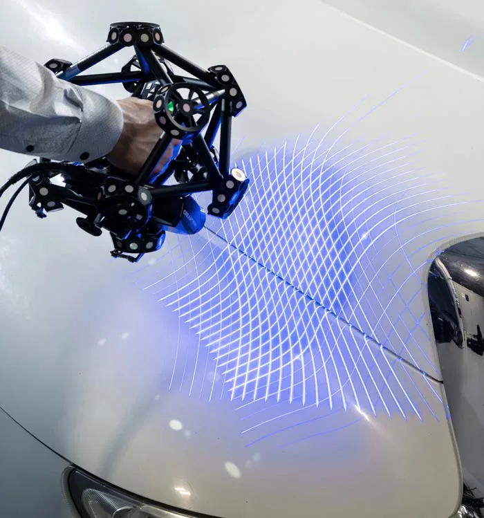 metrascan3d scanning automotive part speed