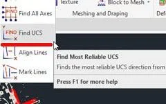 Find auto UCS be selected lines