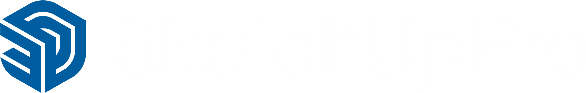 SketchUp Pro white horizontal logo