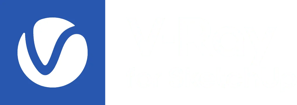 V Ray SketchUp Logo Colour White RGB