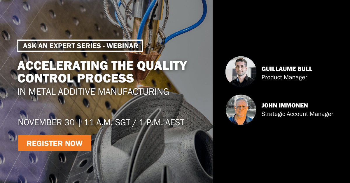 Webinar Accelerating the quality control process in metal additive manufacturing facebook or