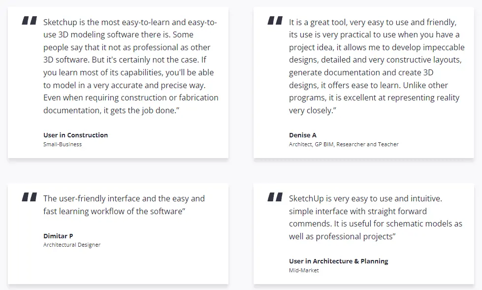 SketchUp Testimonials