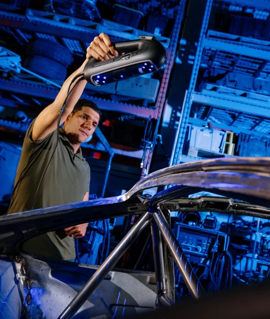 handyscan pro scanning car frame