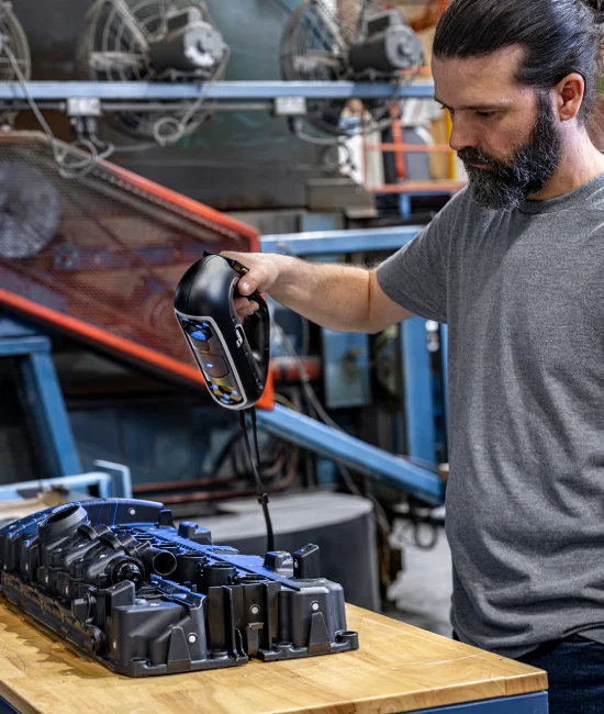 handyscan pro scanning plastic engine cover