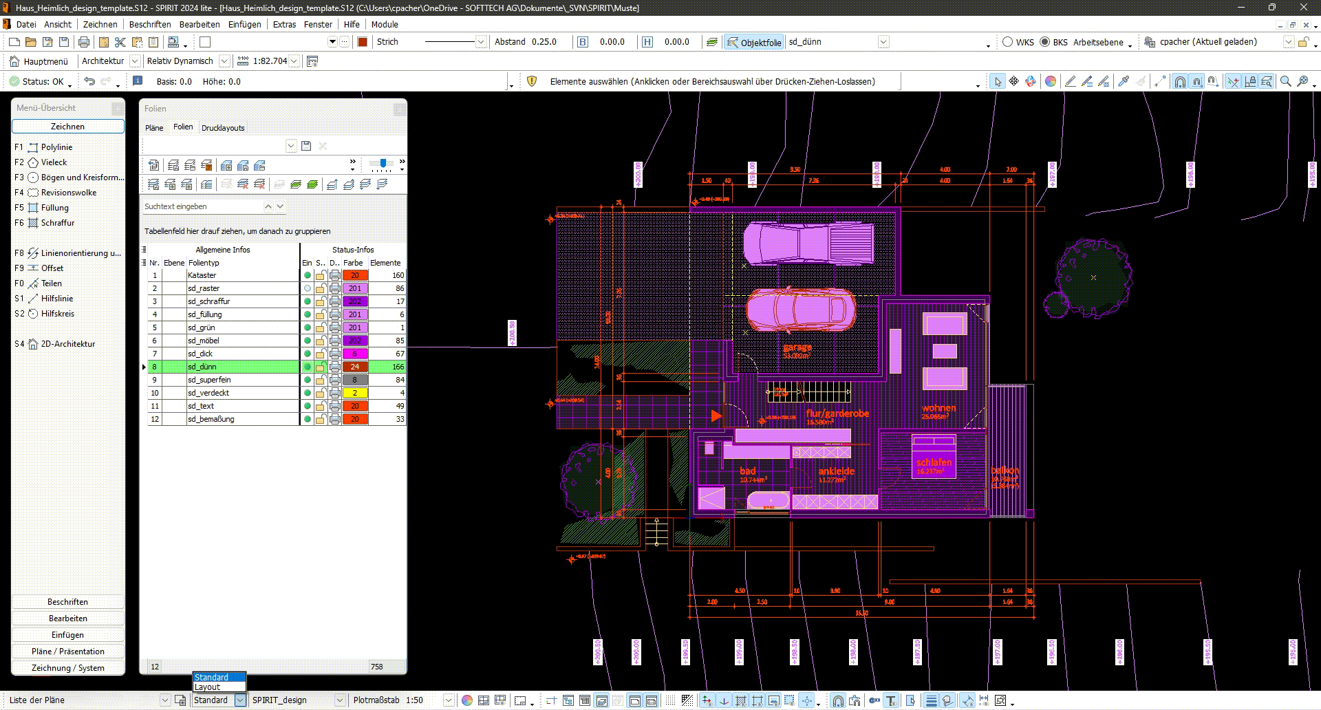 spirit lite layout
